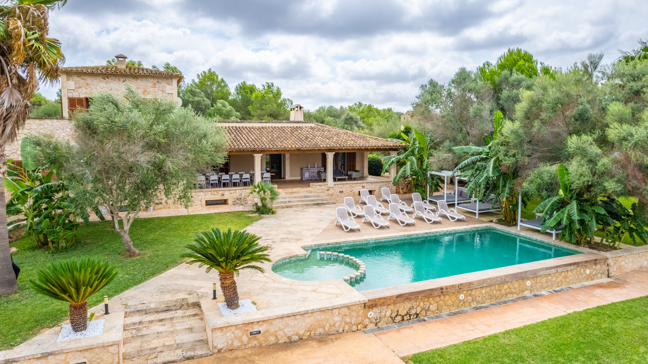 Ferienvilla 5StarsHome, mit freistehendem Haus, Klimaanlage, Wifi, Garten und privatem Pool, Strand in der Nähe, Mallorca